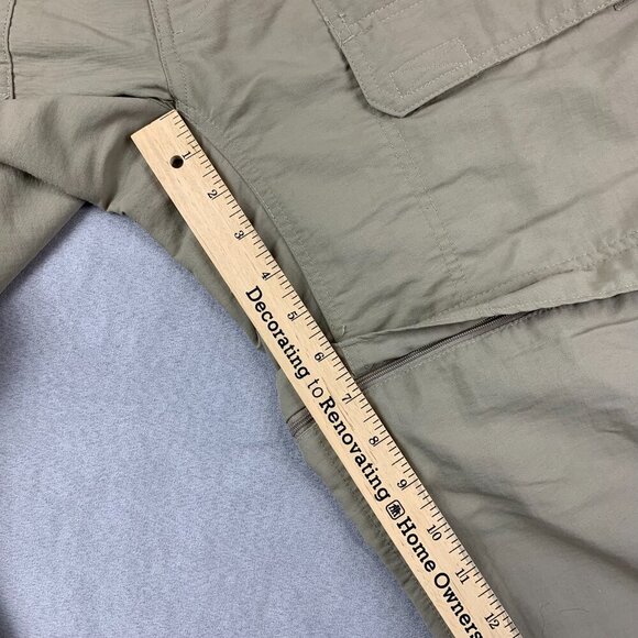 North Face Men Convertible Pants Large Beige Cargo Shorts Belted 100% Nylon 32" - Picture 12 of 16